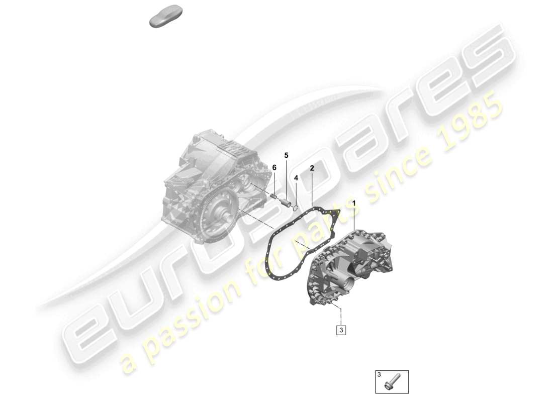 porsche 2025 (macan-e) scatola ingranaggi macan turbo macan 4s diagramma delle parti