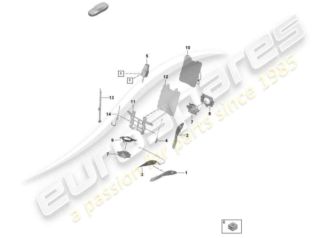 porsche 2025 (panamera 976) componenti pneumatici per sedile comfort sedile sportivo schema delle parti