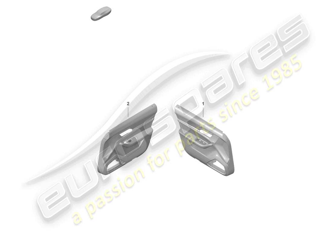 porsche 2020 (taycan 9j1-1) pannelli di rivestimento delle porte anteriori ordinabili solo tramite procedura speciale. diagramma delle parti