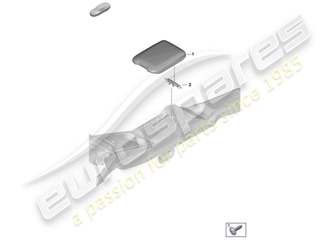 porsche 2025 (panamera 976) bracciolo anteriore rivestimento con scritta consolle centrale panamera panamera 4 panamera 4s schema dei componenti