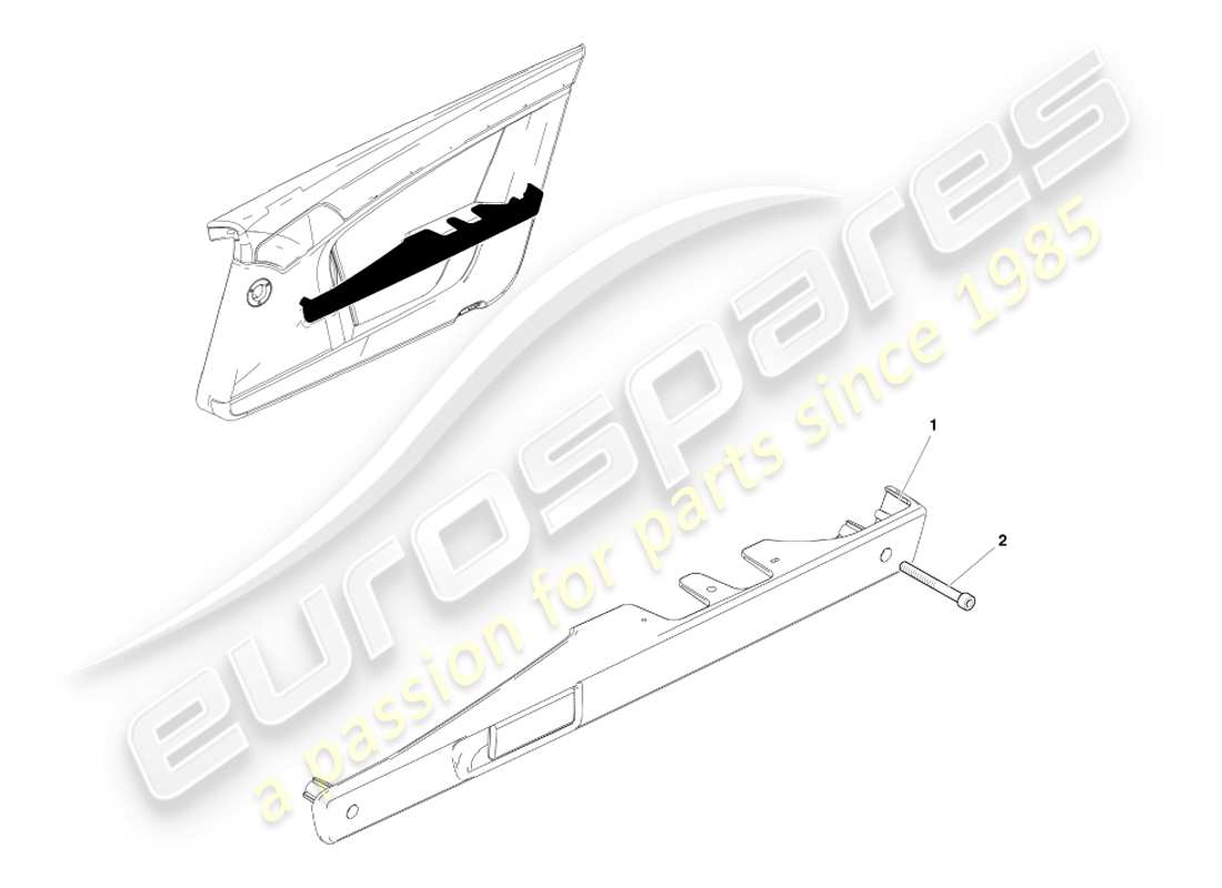 aston martin v8 vantage (2005) schema delle parti del gruppo maniglia