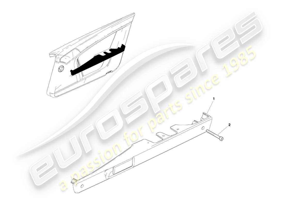 aston martin v8 vantage (2007) schema delle parti del gruppo maniglia