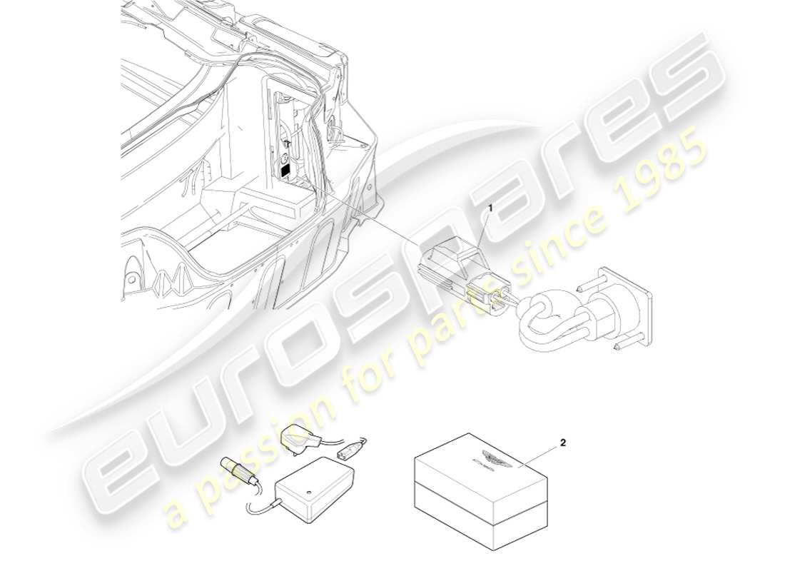 aston martin v8 vantage (2005) diagramma delle parti del kit condizionatore batteria