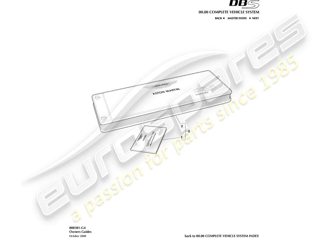 aston martin dbs (2008) guida per i proprietari diagramma delle parti