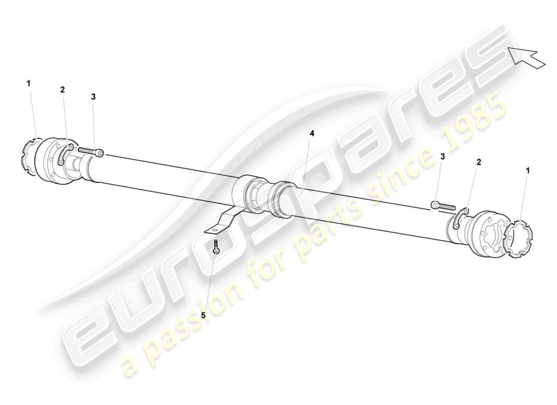 lamborghini lp560-4 coupe (2014) schema parte albero cardanico