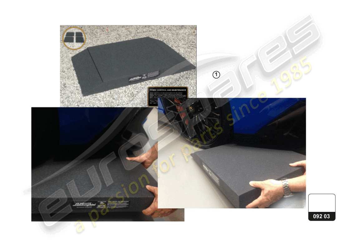 lamborghini aventador ultimae (accessories) diagramma delle parti del cuscino impatto
