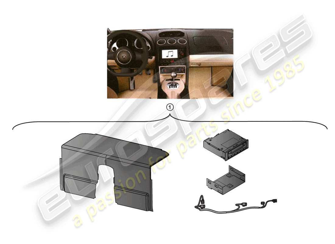 lamborghini lp560-4 spider (accessories) pacchetto cambia cd,set retrofit schema delle parti