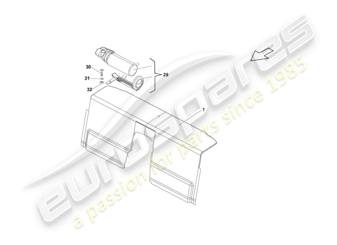 lamborghini blancpain sts (2013) estintori schema delle parti