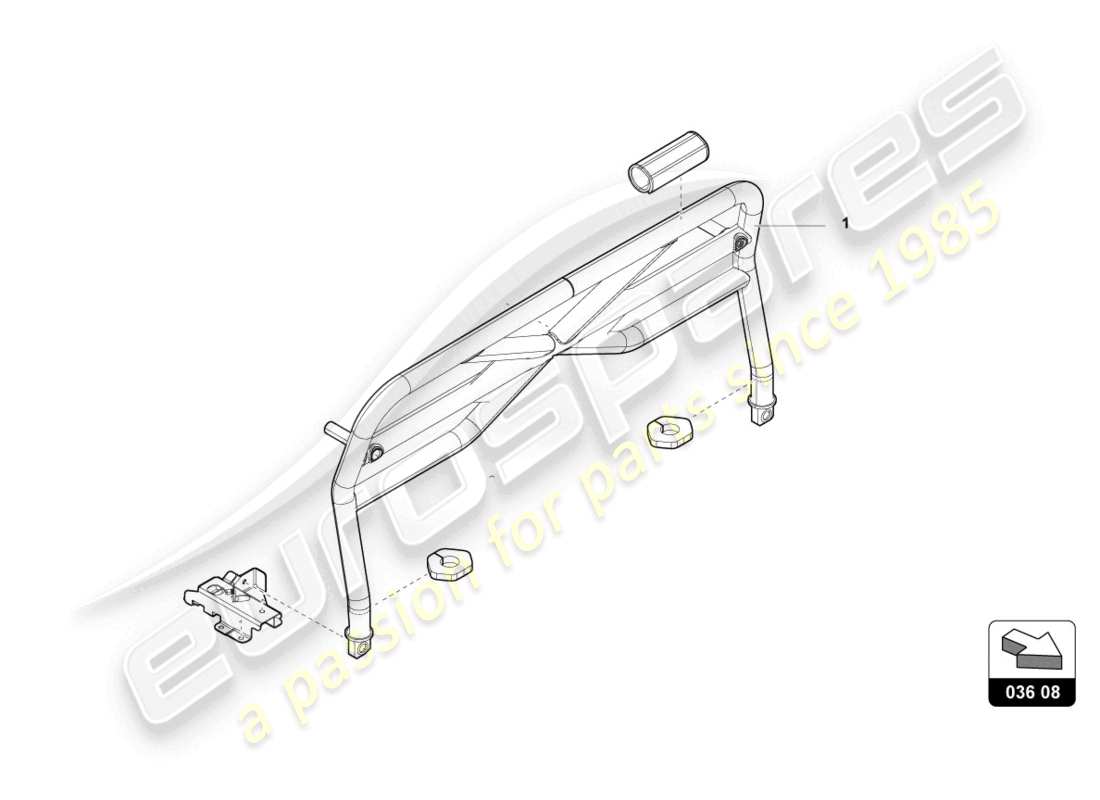 lamborghini huracan sto (accessories) schema delle parti del telaio protettivo
