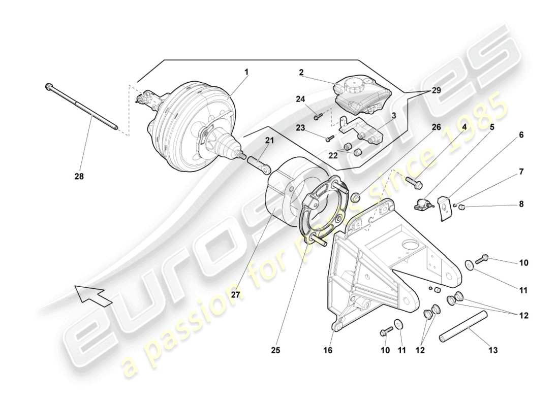 lamborghini gallardo spyder (2006) interruttore - luce freno schema delle parti