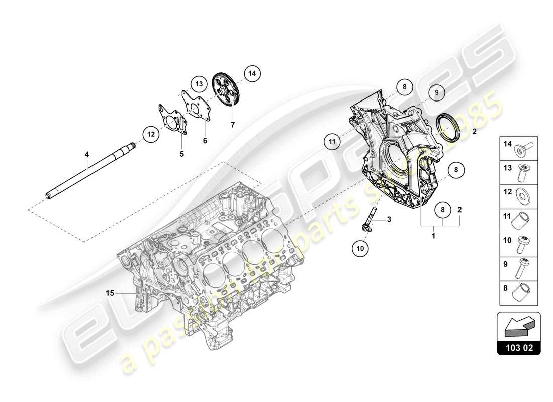 lamborghini urus s (2024) coppa dell'olio diagramma delle parti