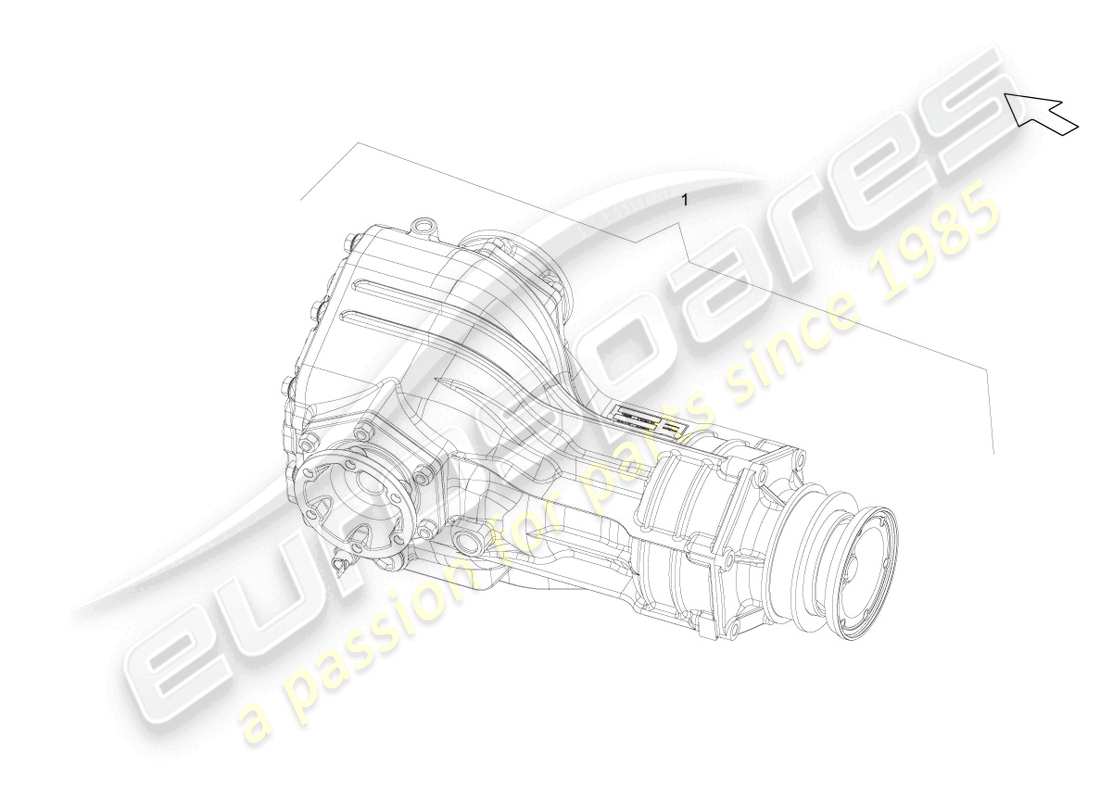 lamborghini lp560-4 spyder fl ii (2014) trasmissione finale, schema parte anteriore completa