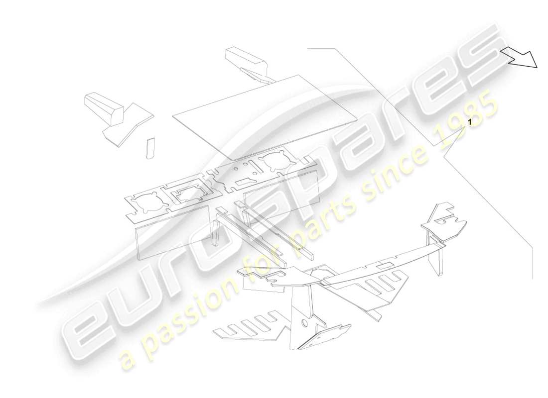 lamborghini superleggera (2008) 1 set di isolatori diagramma delle parti