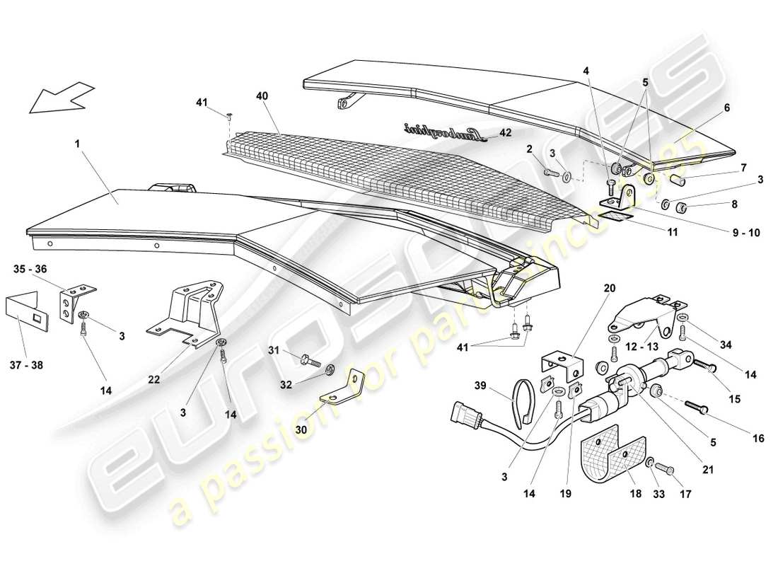 lamborghini reventon coperchio motore schema delle parti