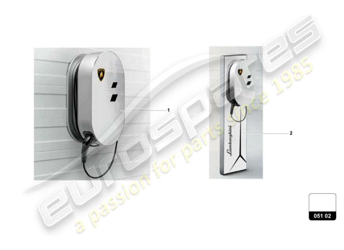 lamborghini revuelto coupe (accessories) diagramma delle parti del caricabatteria