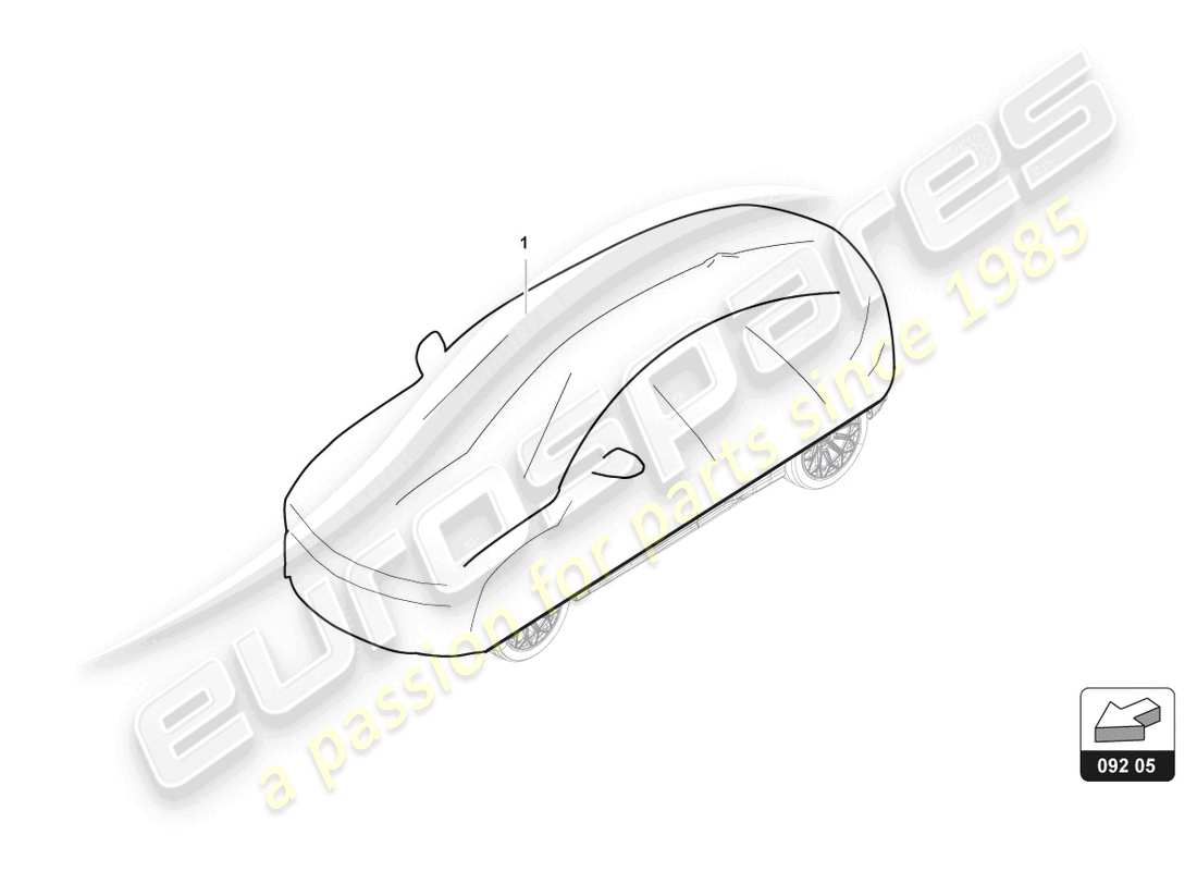 lamborghini urus performante (accessories) copertura auto diagramma delle parti