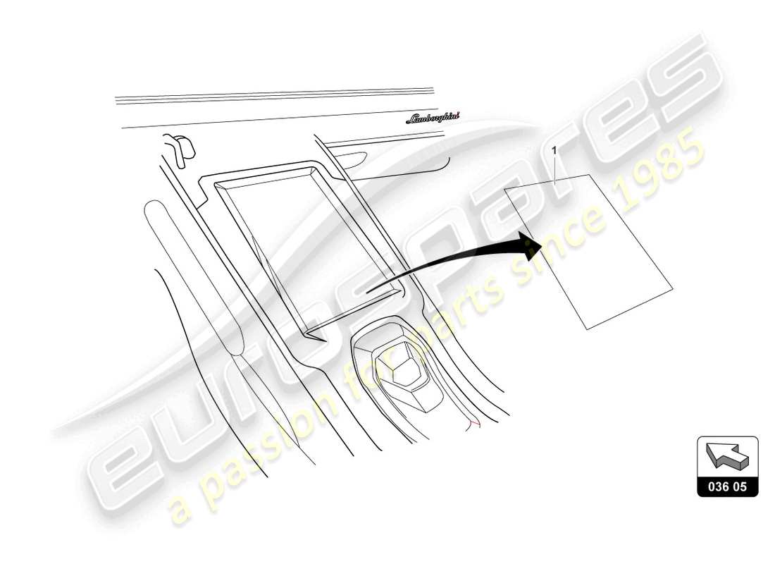 lamborghini huracan sto (accessories) protezione dagli impatti diagramma delle parti