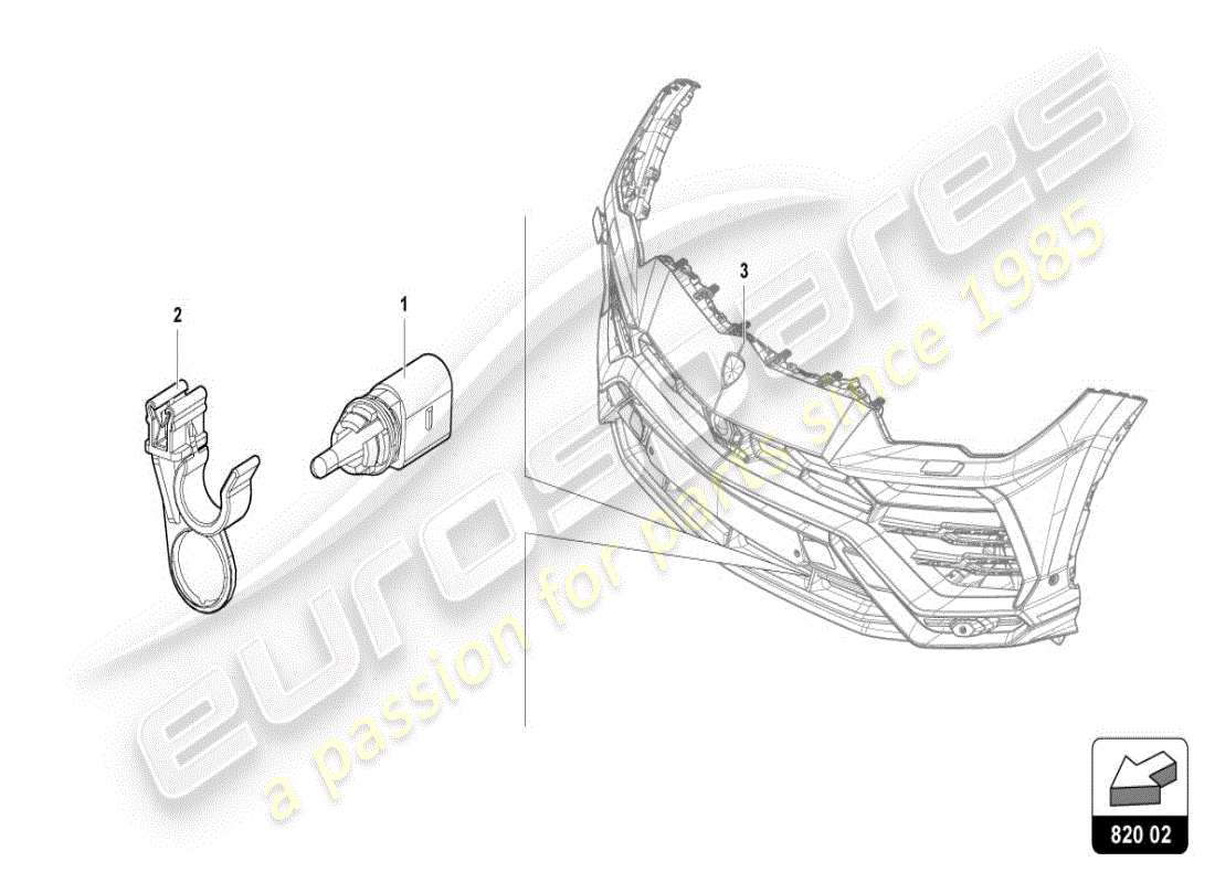 lamborghini 2025 | urus se externer temperatursensor teilediagramm