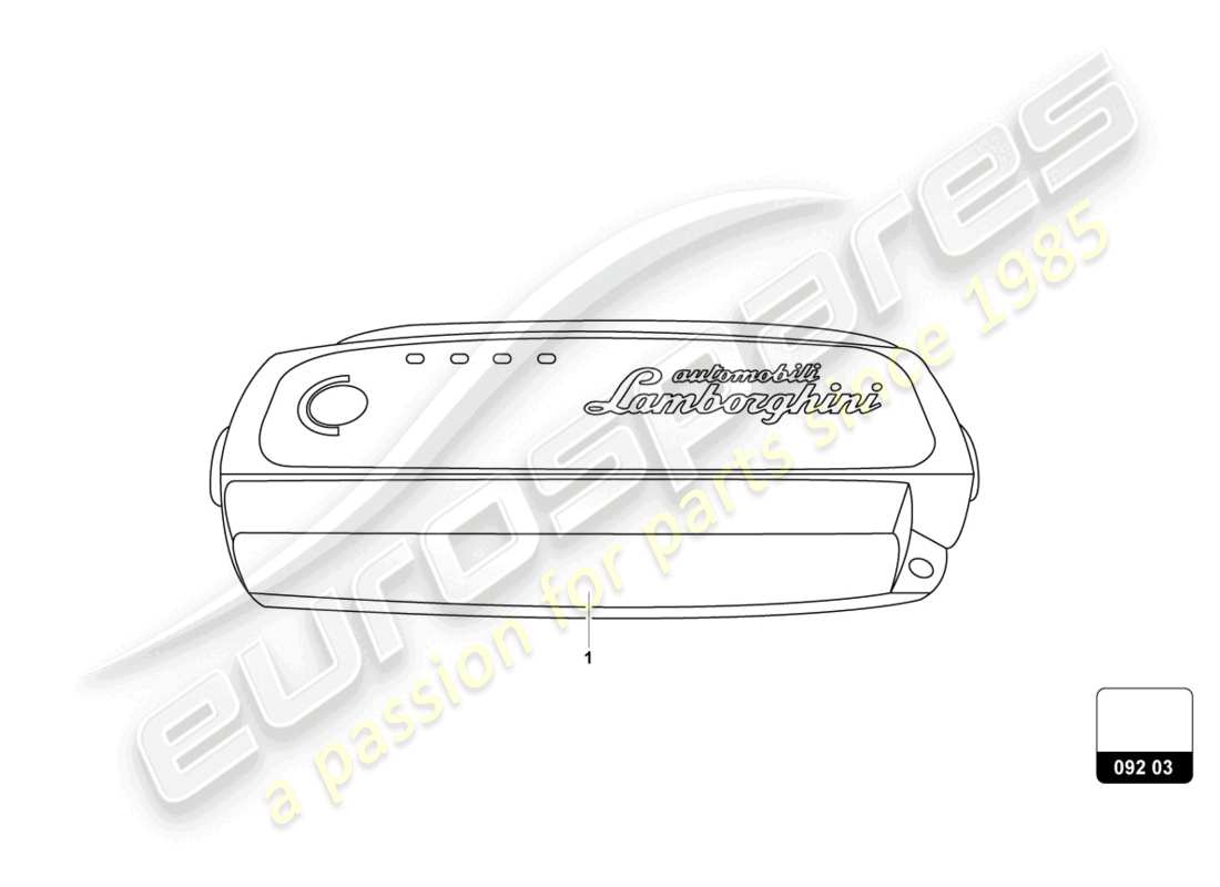 lamborghini urus performante (accessories) diagramma delle parti del caricabatteria