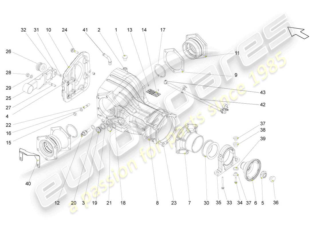 lamborghini gallardo coupe (2004) differenziale assale anteriore schema delle parti