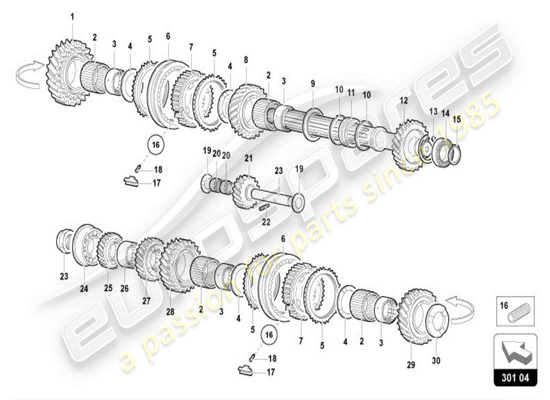 lamborghini diablo vt (1995) albero cardanico diagramma delle parti