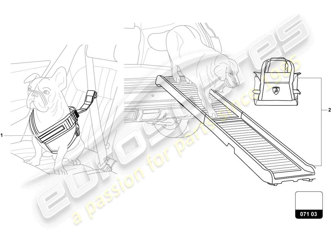 lamborghini urus performante (accessories) cinture di sicurezza nell'abitacolo schema delle parti