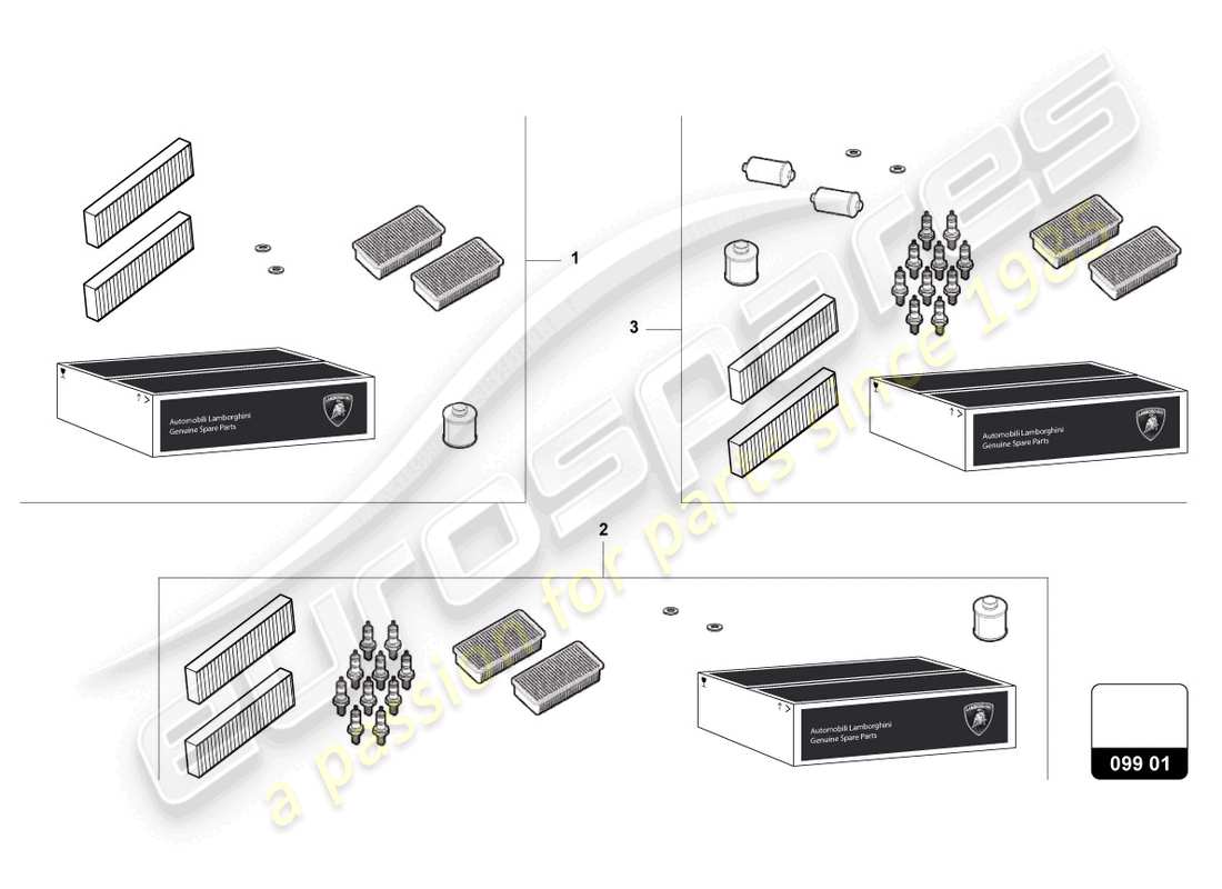 lamborghini gallardo spyder (2006) programma di servizio diagramma delle parti