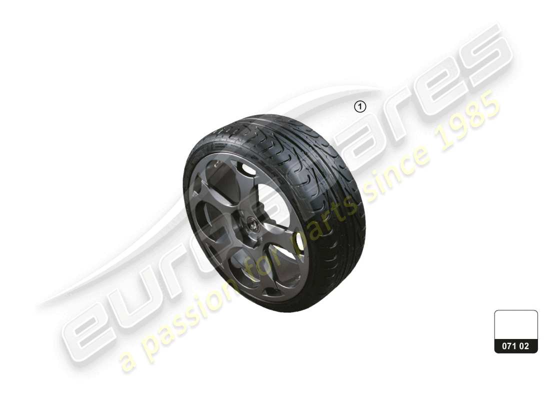 lamborghini aventador ultimae (accessories) diagramma delle parti pneumatici