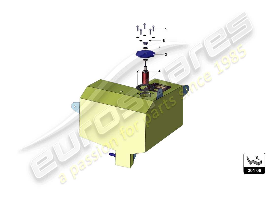 lamborghini super trofeo evo 2 (2022) diagramma delle parti livello carburante