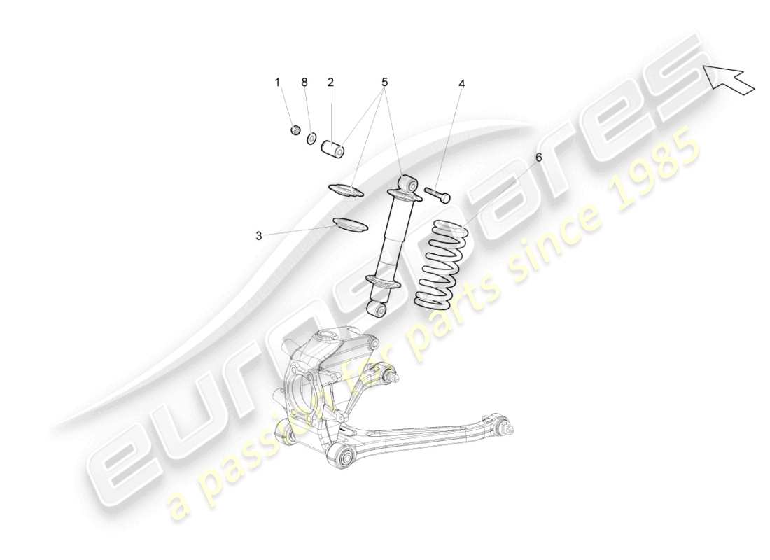 lamborghini lp570-4 sl (2012) ammortizzatori posteriori schema delle parti