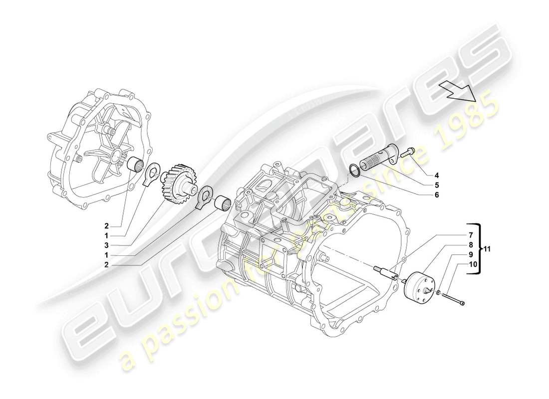 lamborghini lp550-2 spyder (2011) schema delle parti della pompa dell'olio