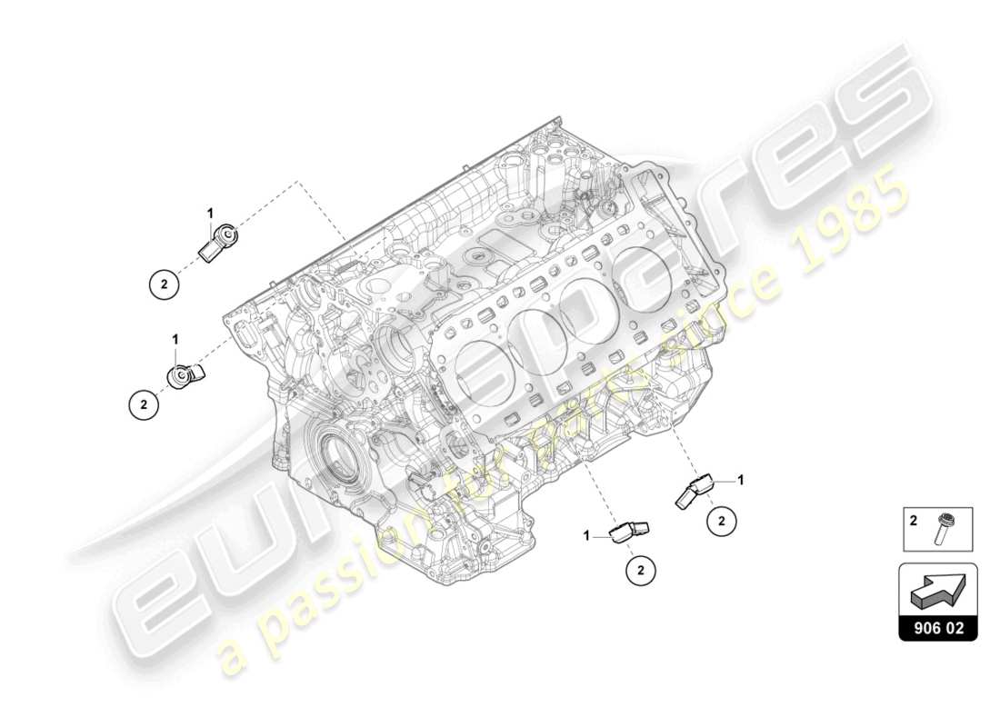 lamborghini urus (2021) sensore di colpo diagramma delle parti