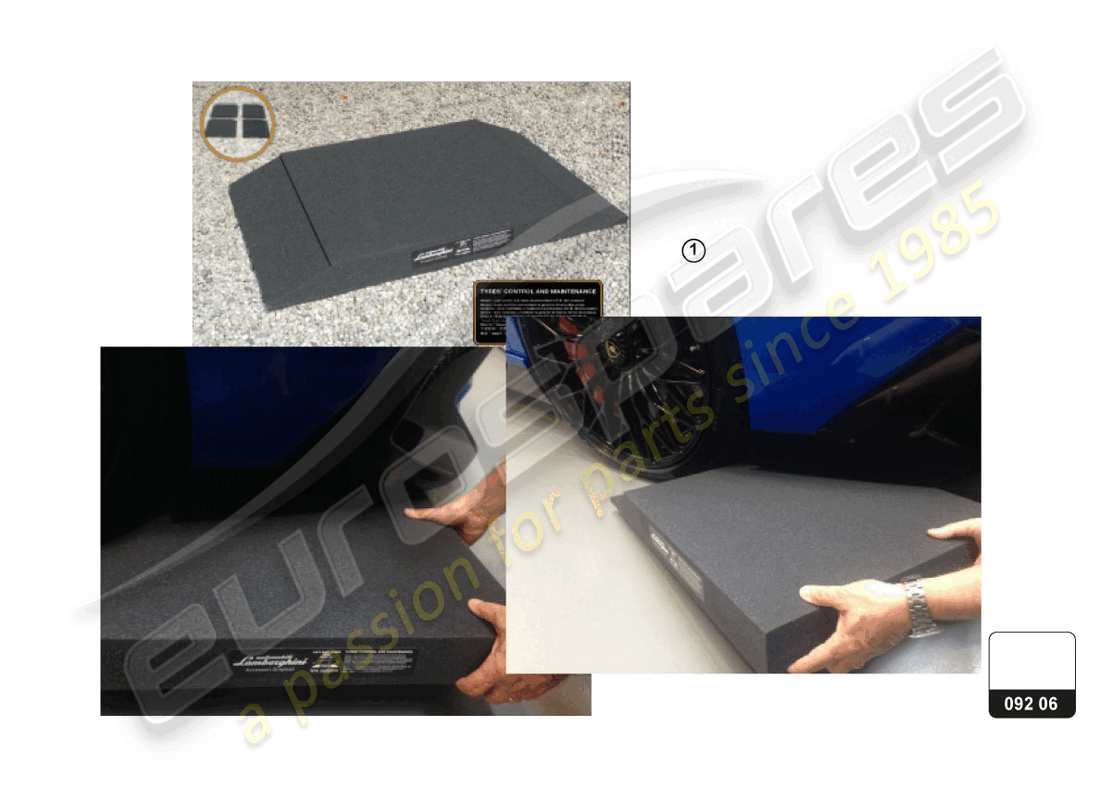 lamborghini huracan tecnica (accessories) diagramma delle parti del cuscino impatto