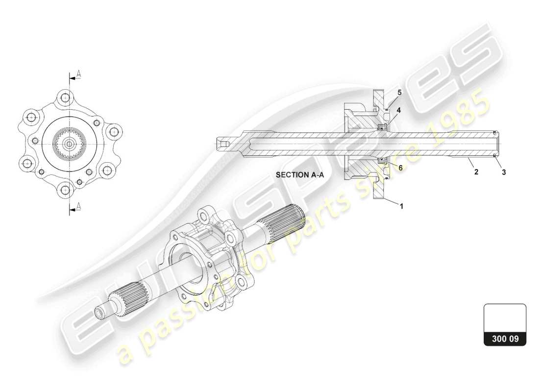 lamborghini super trofeo evo 2 (2022) gruppo albero frizione schema delle parti