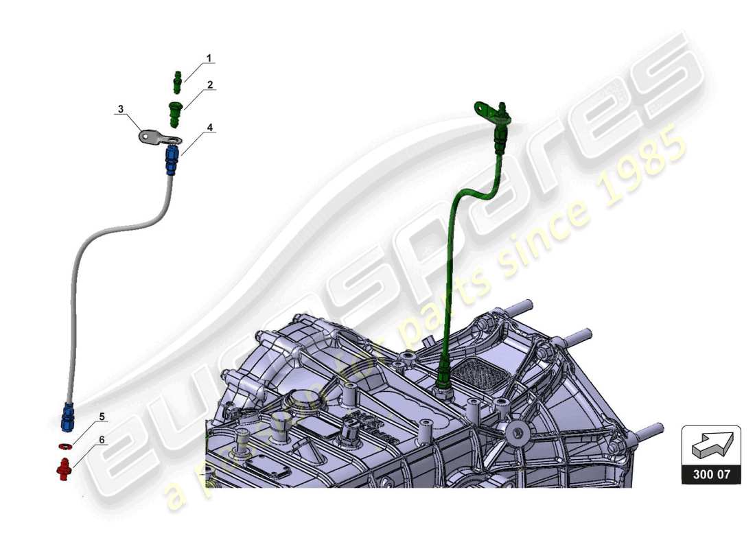 lamborghini gt3 evo (2018) tubo spurgo frizione schema delle parti