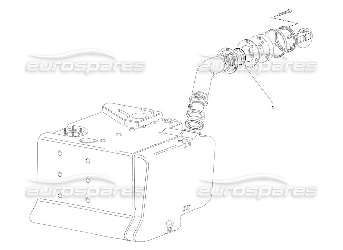 lamborghini diablo sv (1997) diagramma delle parti dell'impianto di alimentazione (valido per l'arabia saudita - marzo 1997).