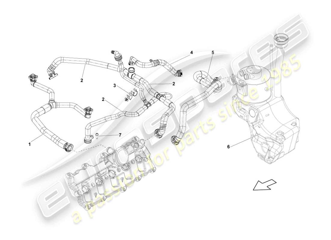 lamborghini lp550-2 spyder (2011) ventilazione per copertura testa cilindro schema parte