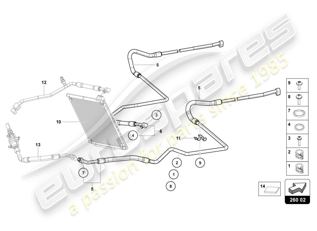 lamborghini countach lpi 800-4 (2022) aria diagramma delle parti