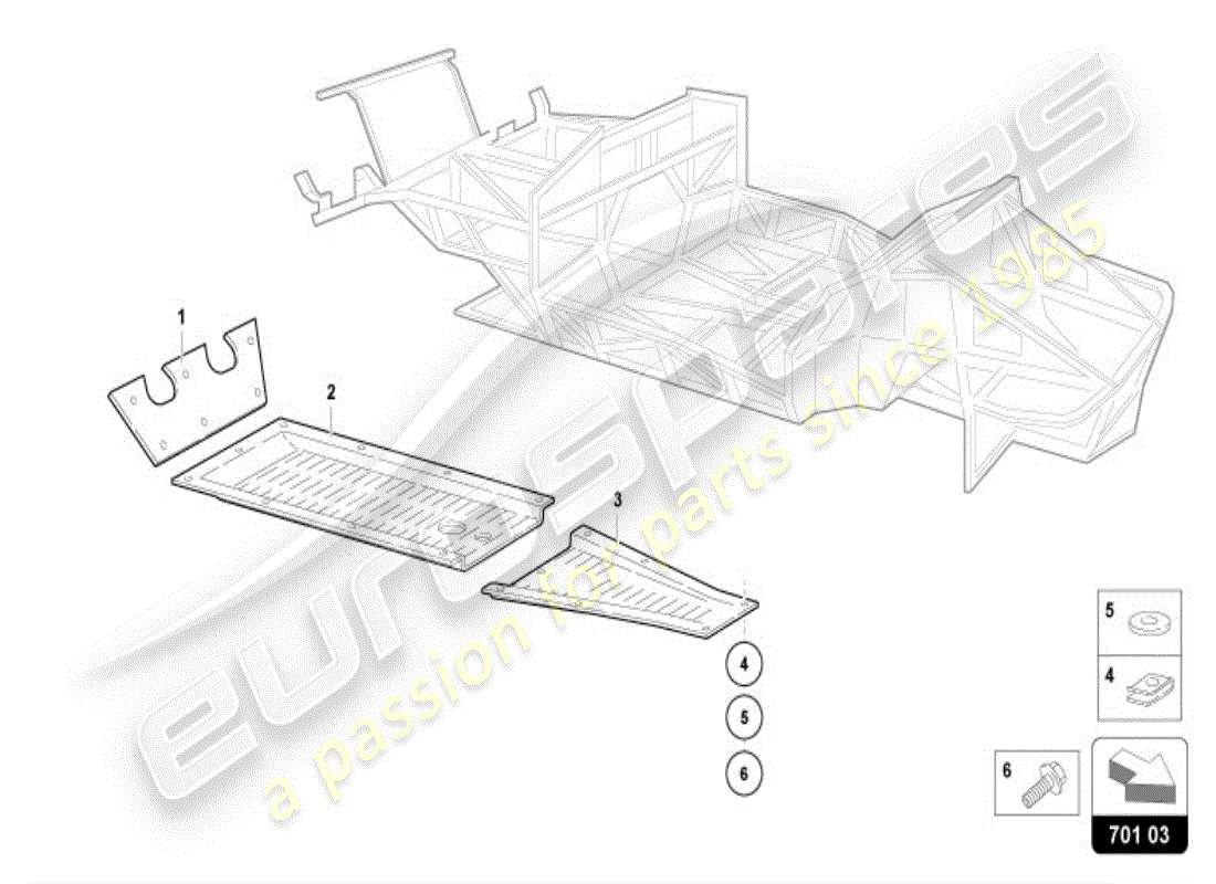 lamborghini diablo vt (1997) parte anteriore della cornice di rivestimento diagramma delle parti