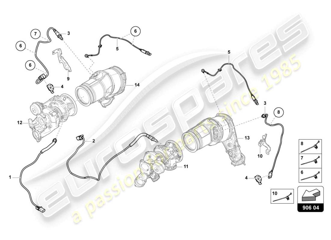 lamborghini urus (2022) sonda lambda opf diagramma delle parti