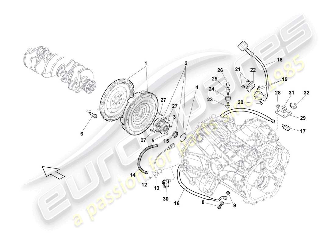 lamborghini lp550-2 spyder (2011) diagramma delle parti di accoppiamento