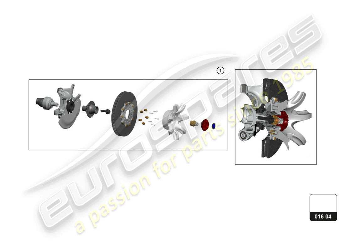 lamborghini aventador ultimae (accessories) dadi ruota schema delle parti