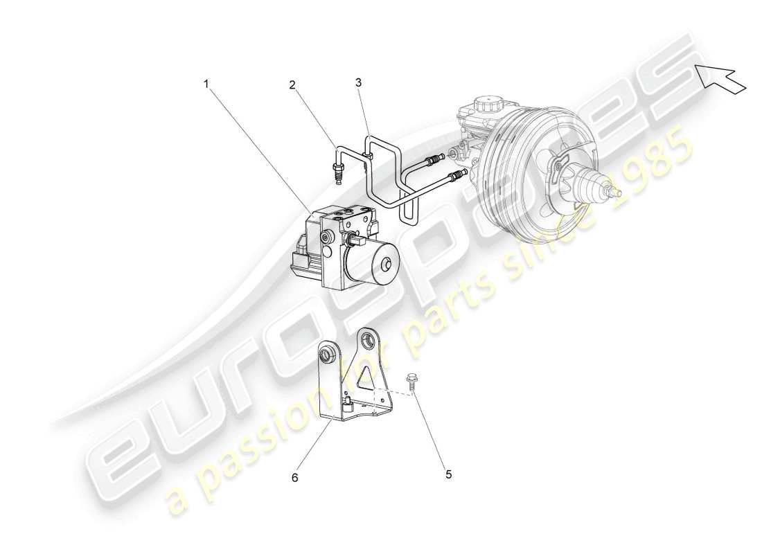 lamborghini gallardo spyder (2006) unità abs diagramma delle parti