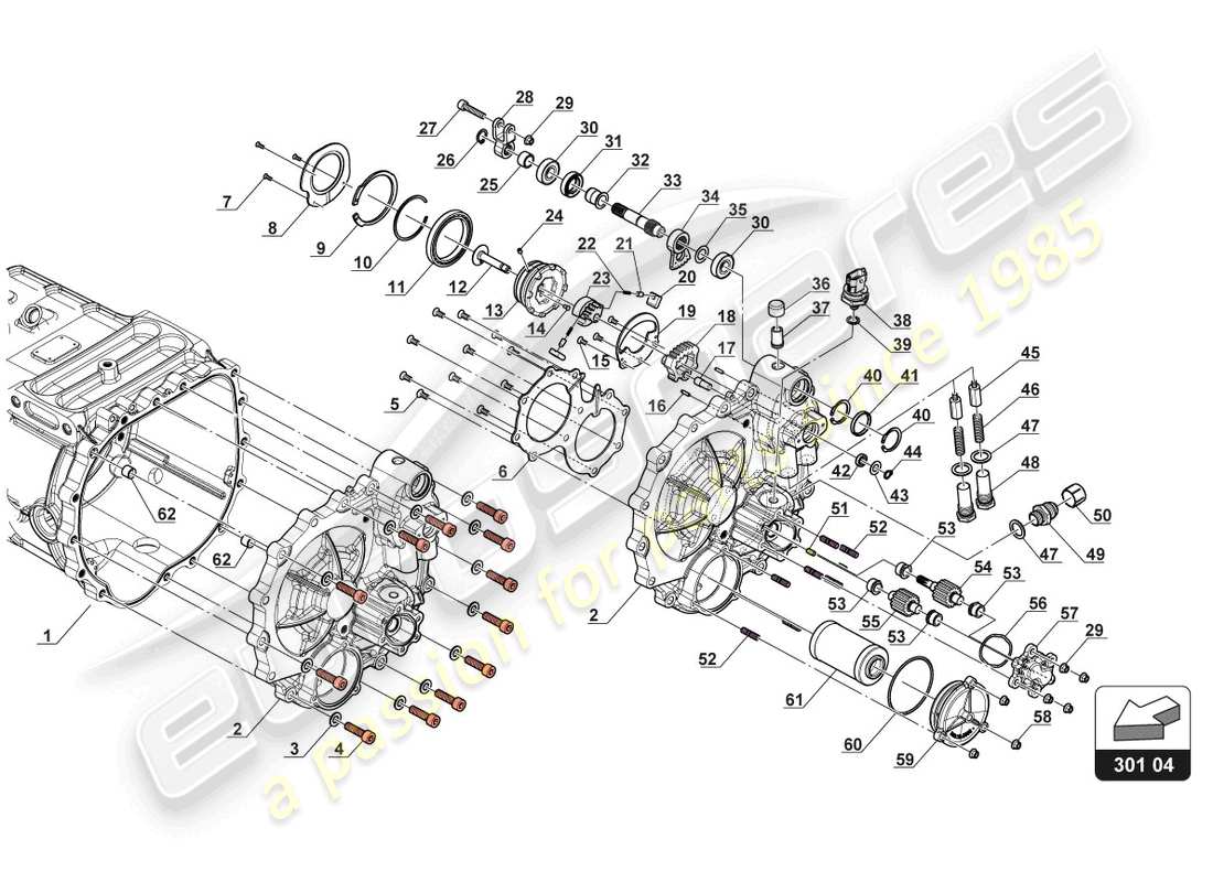 lamborghini gt3 (2017) piastra finale diagramma delle parti