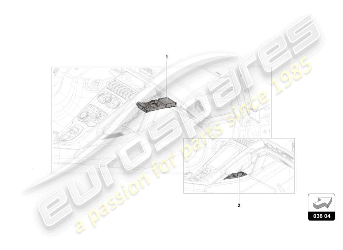 lamborghini huracan tecnica (accessories) porta bevande schema delle parti
