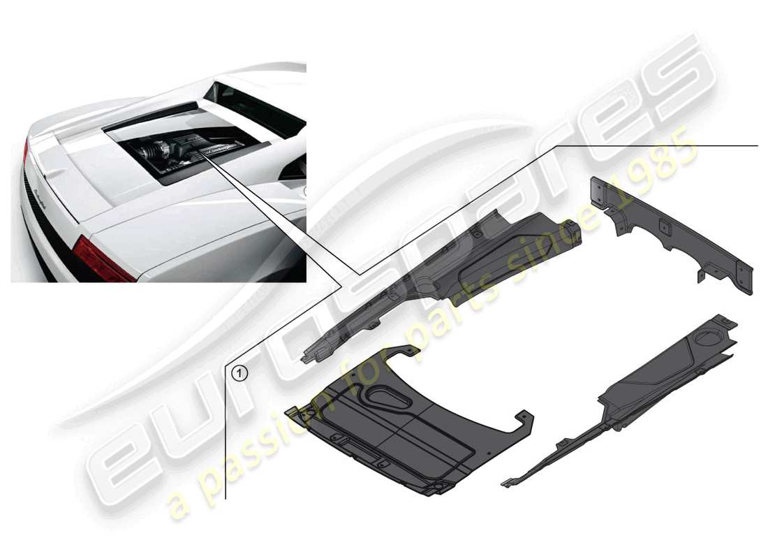 lamborghini lp560-2 coupe 50 (accessories) kit di revisione diagramma delle parti