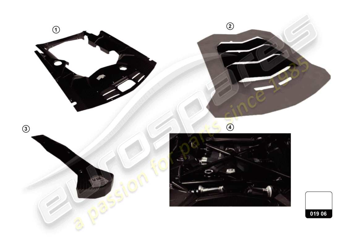 lamborghini accessories (aventador ultimae roadster) coperture schema delle parti