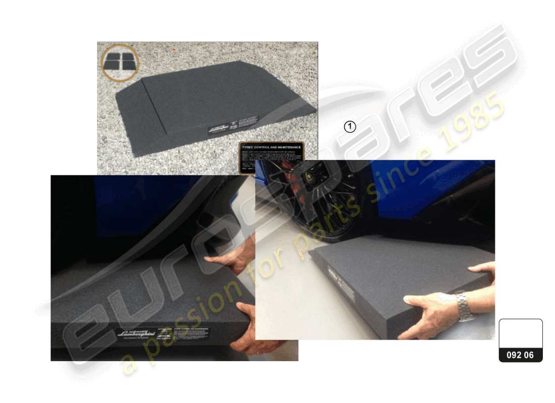 lamborghini huracan sterrato (accessories) diagramma delle parti del cuscino impatto