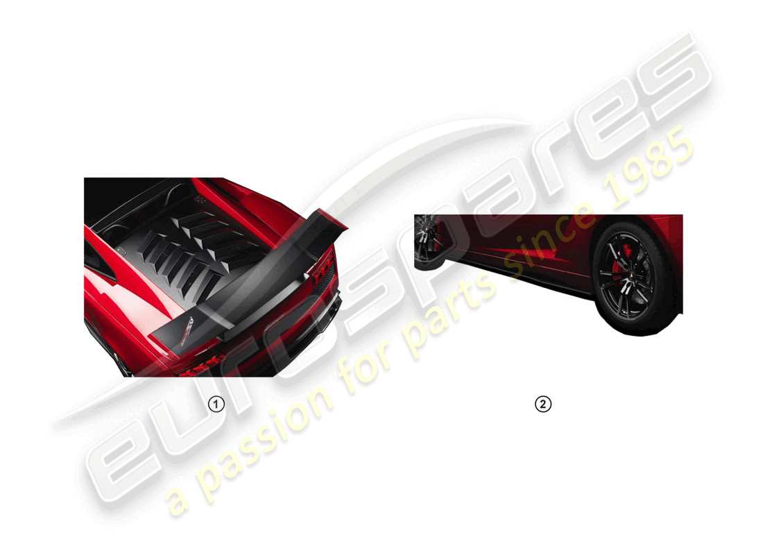 lamborghini lp570-4 spyder performante (accessories) kit di revisione diagramma delle parti