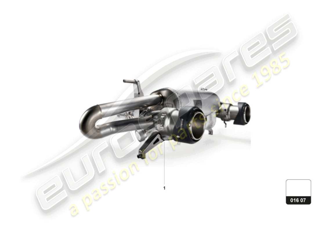 lamborghini huracan sto (accessories) impianto di scarico sportivo (compl.) schema delle parti